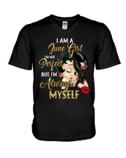 June Girl V-Neck T-Shirt tile