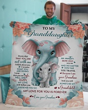 To My Granddaughter Sherpa Fleece Blanket - 50" x 60" aos-sherpa-fleece-blanket-50x60-lifestyle-front-05