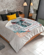 To My Granddaughter Sherpa Fleece Blanket - 50" x 60" aos-sherpa-fleece-blanket-lifestyle-front-02