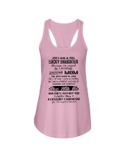 I Am A Lucky Daughter Ladies Flowy Tank tile