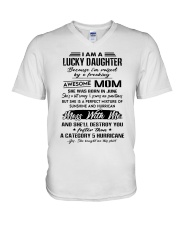 I Am A Lucky Daughter V-Neck T-Shirt tile