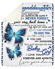 To My Granddaughter Sherpa Fleece Blanket tile