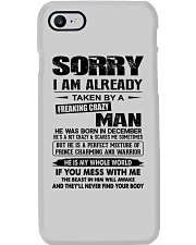 December Freaking Crazy Man Phone Case tile