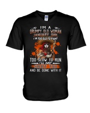 January Girl V-Neck T-Shirt tile