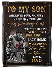 To My Son - Dad Small Fleece Blanket - 30" x 40" front