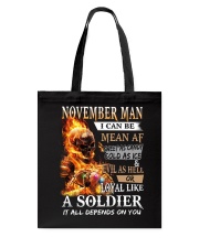 November Man Tote Bag tile