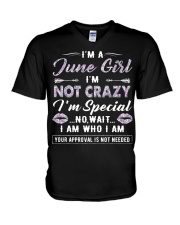 June Girl V-Neck T-Shirt tile