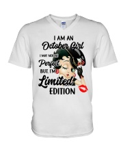 October Girl V-Neck T-Shirt tile