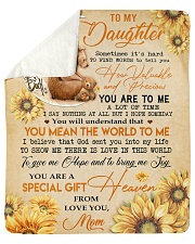 To My Daughter - Mom Sherpa Fleece Blanket - 50" x 60" front