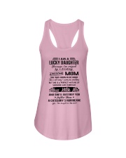 I Am A Lucky Daughter Ladies Flowy Tank tile