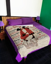 To My Daughter - Mom Large Fleece Blanket - 60" x 80" aos-coral-fleece-blanket-60x80-lifestyle-front-01