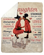 To My Daughter - Mom Sherpa Fleece Blanket tile