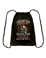 January Man Drawstring Bag tile