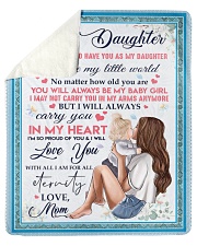 To My Daughter - Mom Sherpa Fleece Blanket tile