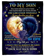 To My Son - Dad Fleece Blanket tile