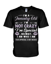 January Girl V-Neck T-Shirt tile