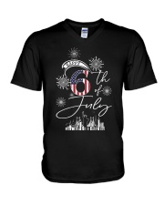 Happy July 6 V-Neck T-Shirt tile