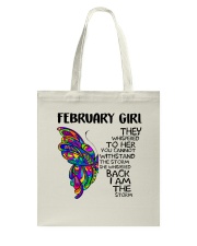 February Girl Tote Bag tile