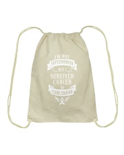 Cancer Superwoman Drawstring Bag tile