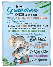 To My Grandson Small Fleece Blanket - 30" x 40" front