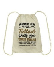 January Girl Drawstring Bag tile