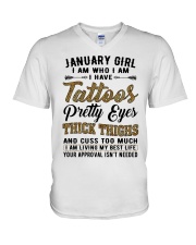 January Girl V-Neck T-Shirt tile