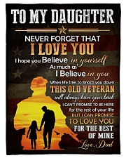 To My Daughter - Dad Small Fleece Blanket - 30" x 40" front
