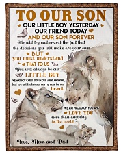 To Our Son Fleece Blanket tile
