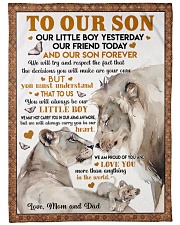 To Our Son Large Fleece Blanket - 60" x 80" front