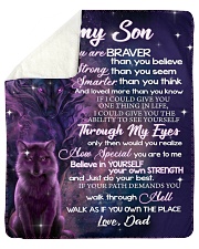 To My Son - Dad Sherpa Fleece Blanket tile