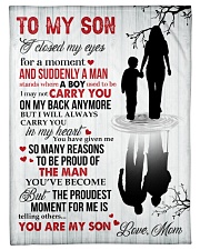 To My Son-Mom Small Fleece Blanket - 30" x 40" front
