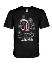 Happy July 30 V-Neck T-Shirt tile