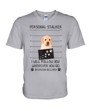 Funny Dog Lover Gift Personal Stalker Labrador T S V-Neck T-Shirt thumbnail