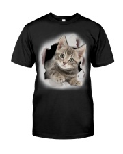 3D Cat Classic T-Shirt front