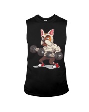 Muscle French Bulldog Working Out At The Gym T Shi Sleeveless Tee thumbnail