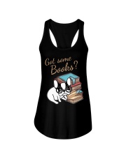 Book Lover French Bulldog Bookworm Gift Shirt Wome Ladies Flowy Tank thumbnail