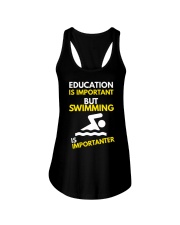 SWIMMING OR EDUCATION Ladies Flowy Tank thumbnail