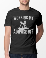 GYM WORKING MY ADIPOSE OFF Classic T-Shirt lifestyle-mens-crewneck-front-13