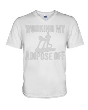 GYM WORKING MY ADIPOSE OFF V-Neck T-Shirt thumbnail