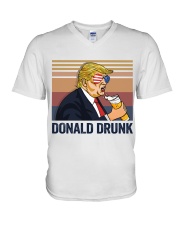 US DRINK DONALD DRUNK V-Neck T-Shirt tile