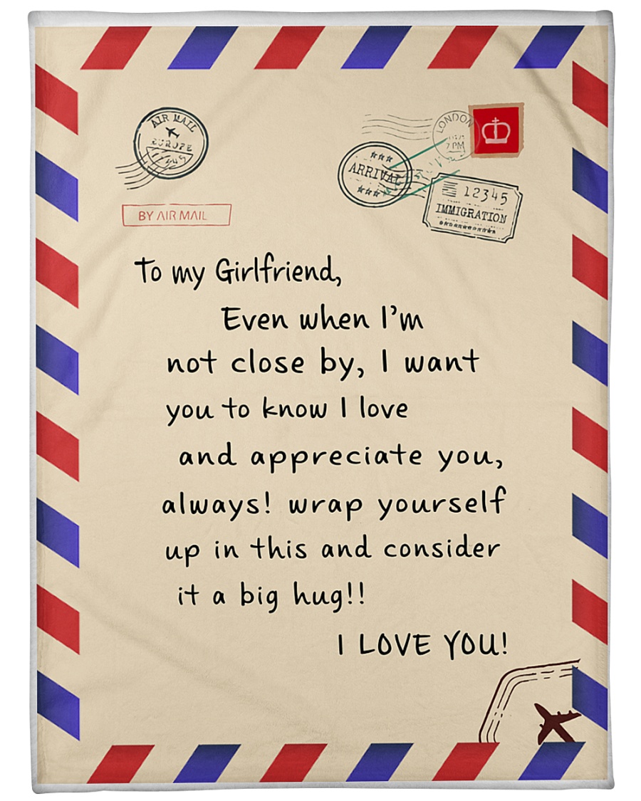 To my girlfriend blanket Large Fleece Blanket - 60" x 80"