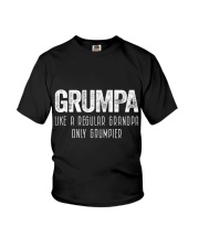 Grumpa like a regular grandpa only grumpier Youth T-Shirt tile