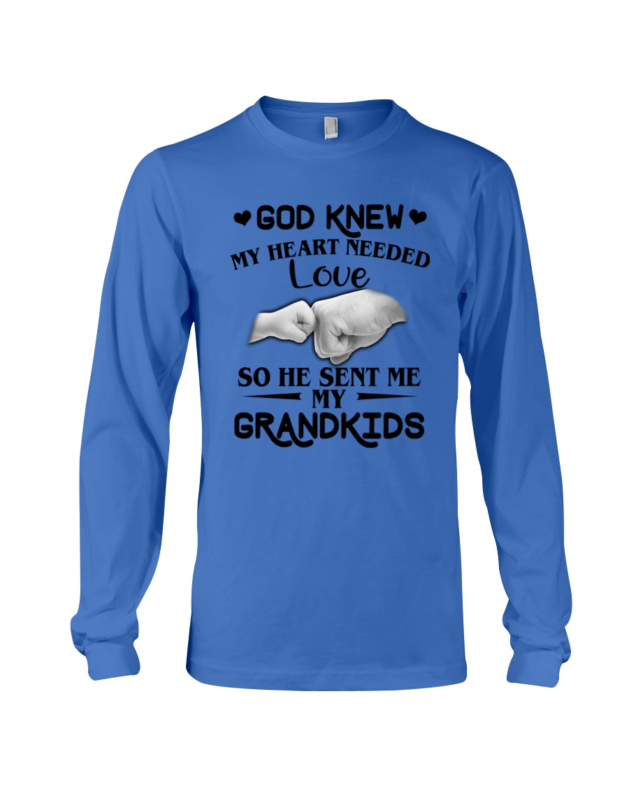 God Sent Me My Grandkids Long Sleeve Tee