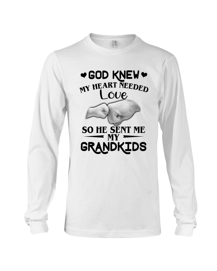 God Sent Me My Grandkids Long Sleeve Tee