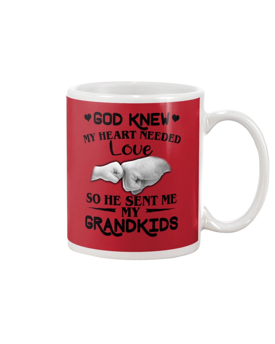 God Sent Me My Grandkids Mug