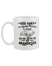 God Sent Me My Grandkids Mug back