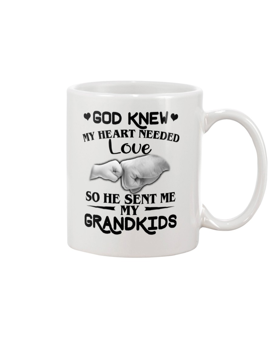 God Sent Me My Grandkids Mug
