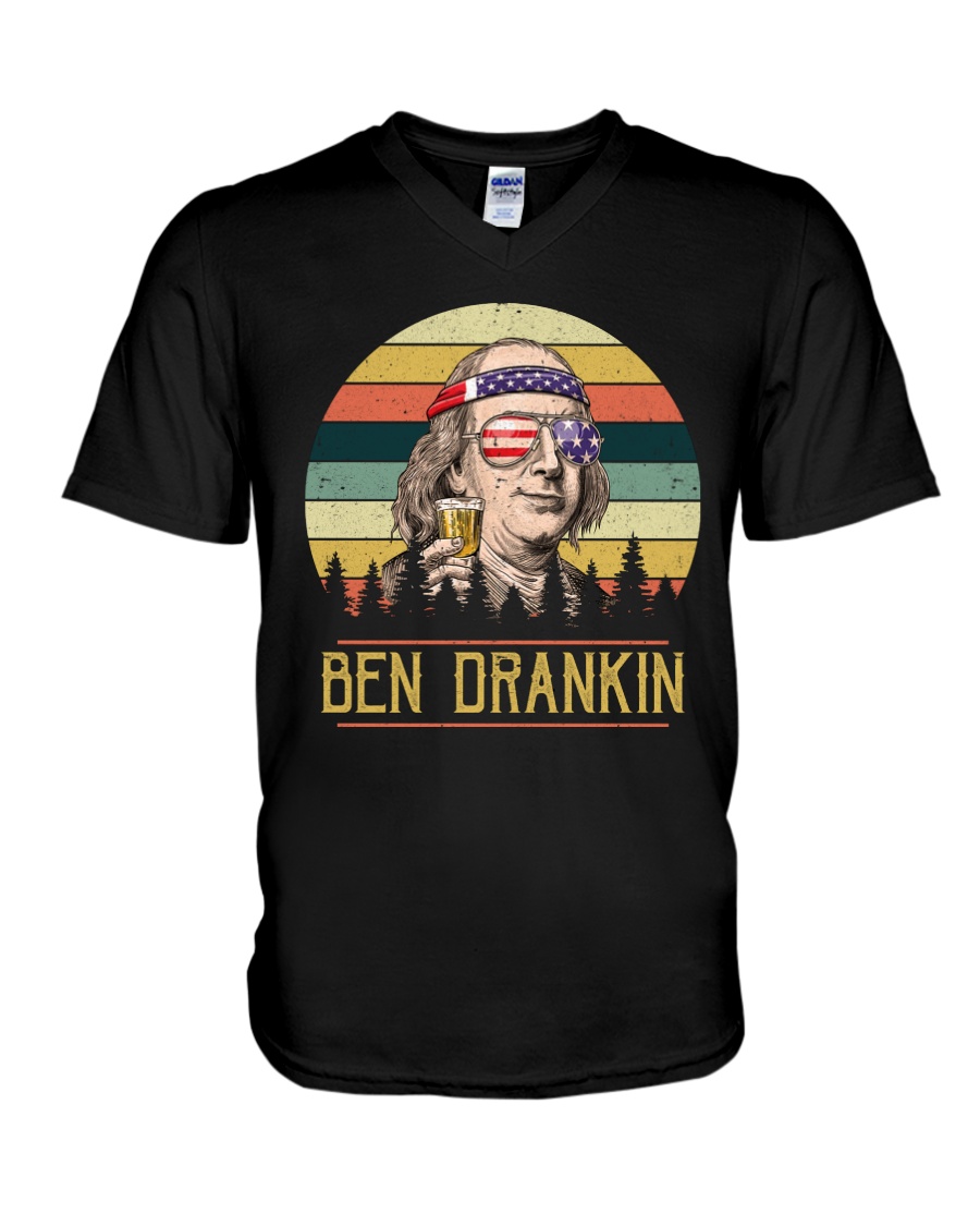 Ben Drankin 4th July V-Neck T-Shirt