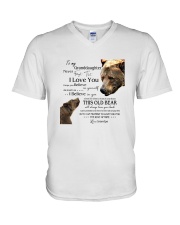 1 DAY LEFT - TO MY GRANDDAUGHTER FROM GRANDPA BEAR V-Neck T-Shirt thumbnail