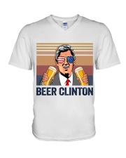 US DRINK BEER CLINTON V-Neck T-Shirt tile